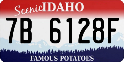 ID license plate 7B6128F