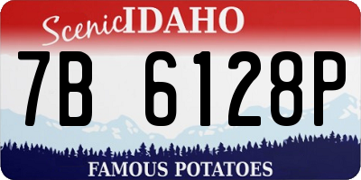 ID license plate 7B6128P