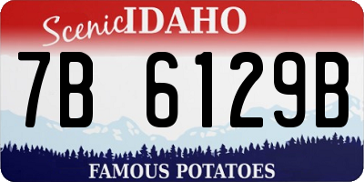ID license plate 7B6129B