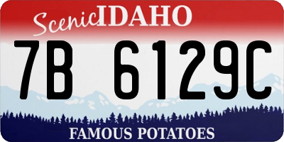 ID license plate 7B6129C