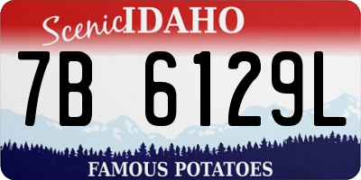 ID license plate 7B6129L