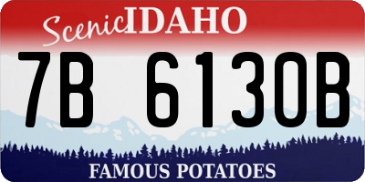 ID license plate 7B6130B