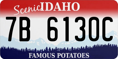 ID license plate 7B6130C