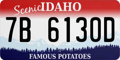 ID license plate 7B6130D