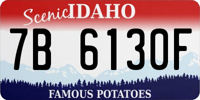 ID license plate 7B6130F