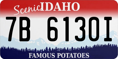ID license plate 7B6130I