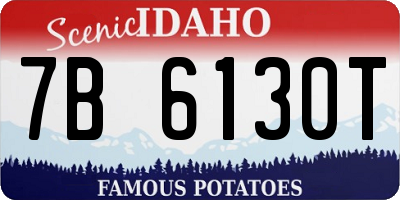 ID license plate 7B6130T