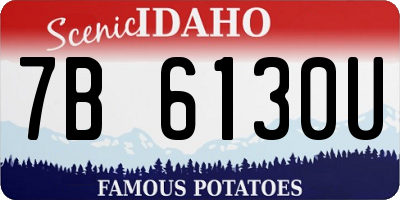 ID license plate 7B6130U