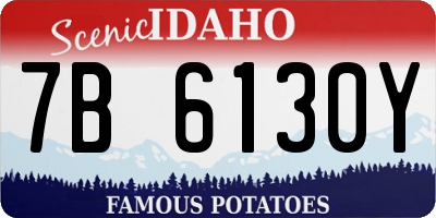ID license plate 7B6130Y