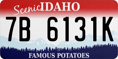ID license plate 7B6131K