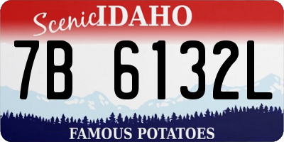 ID license plate 7B6132L