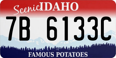 ID license plate 7B6133C