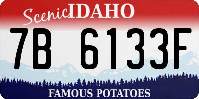ID license plate 7B6133F