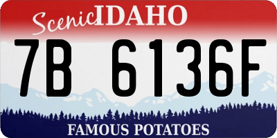 ID license plate 7B6136F