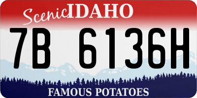 ID license plate 7B6136H