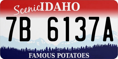 ID license plate 7B6137A