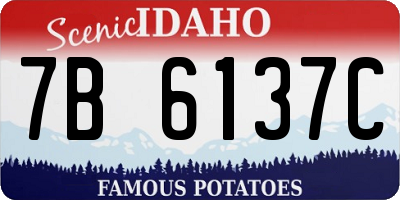 ID license plate 7B6137C