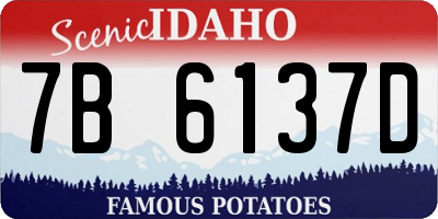ID license plate 7B6137D