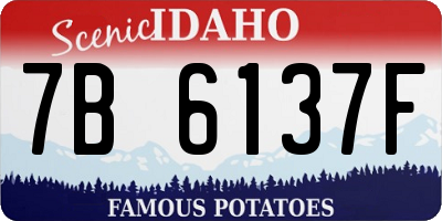 ID license plate 7B6137F