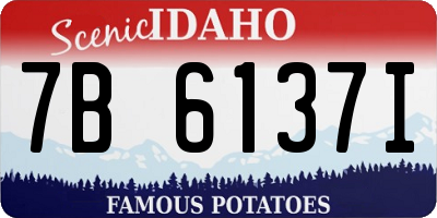 ID license plate 7B6137I