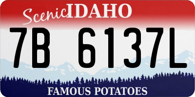 ID license plate 7B6137L