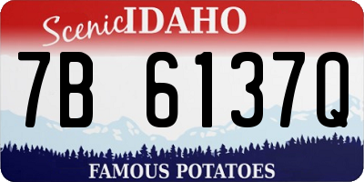 ID license plate 7B6137Q