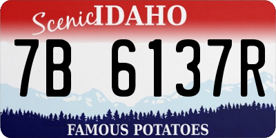 ID license plate 7B6137R