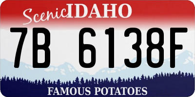 ID license plate 7B6138F