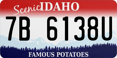 ID license plate 7B6138U