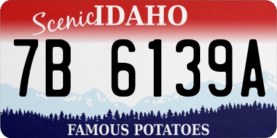 ID license plate 7B6139A