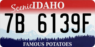ID license plate 7B6139F