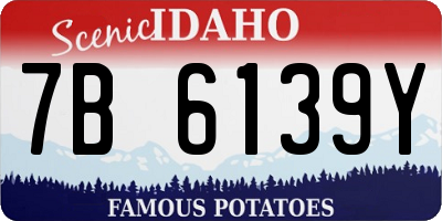ID license plate 7B6139Y
