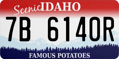 ID license plate 7B6140R