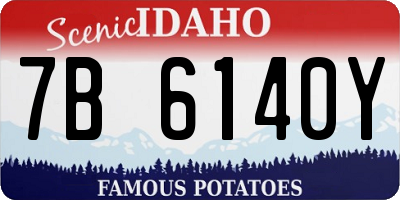 ID license plate 7B6140Y
