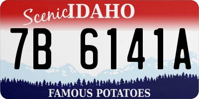 ID license plate 7B6141A