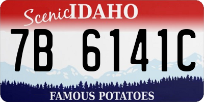 ID license plate 7B6141C