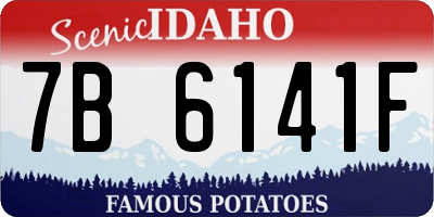 ID license plate 7B6141F