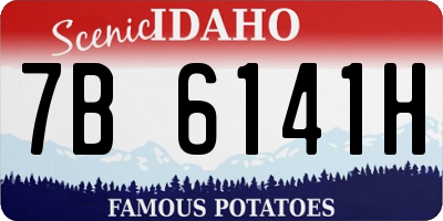 ID license plate 7B6141H