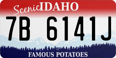ID license plate 7B6141J