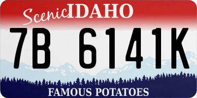 ID license plate 7B6141K