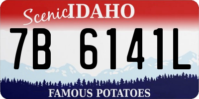 ID license plate 7B6141L