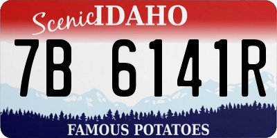 ID license plate 7B6141R