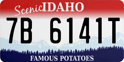 ID license plate 7B6141T