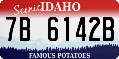 ID license plate 7B6142B