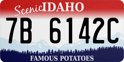 ID license plate 7B6142C