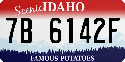 ID license plate 7B6142F