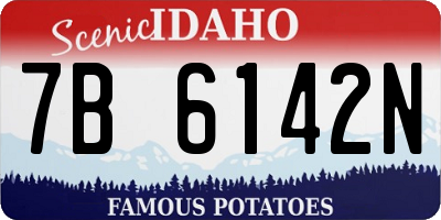 ID license plate 7B6142N
