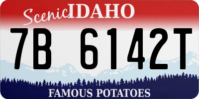 ID license plate 7B6142T