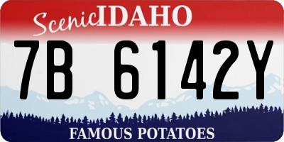ID license plate 7B6142Y