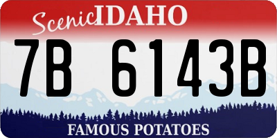 ID license plate 7B6143B